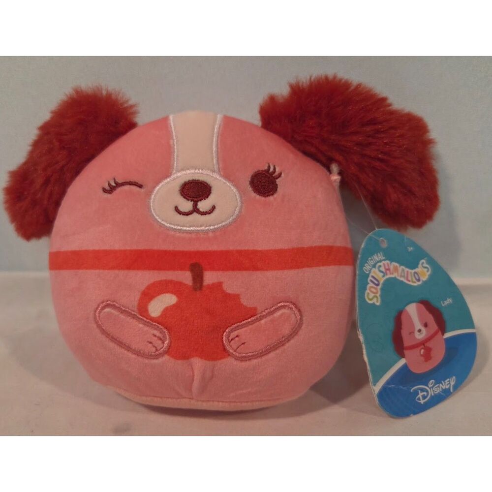 Disney Squishmallows Lady Plush Lady and the Tramp Dog NWT